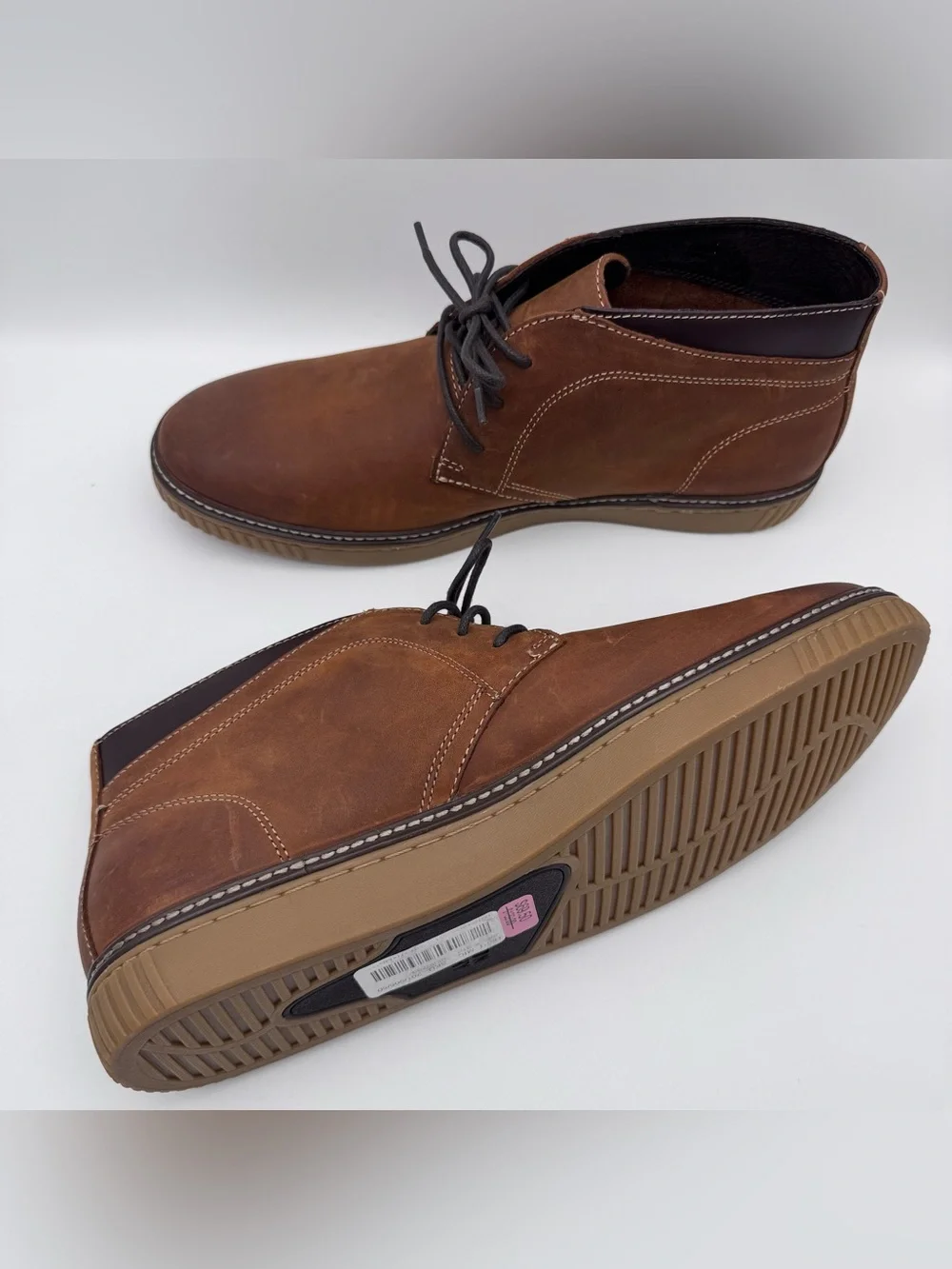 Johnston & Murphy Wallace Chukka Boots Brown Leather Men Size 12 M